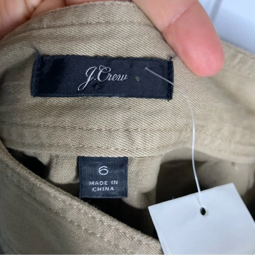 J Crew size buttons pencil skirt in stretch chino khaki size 6 minimalist bo 104 - Image 6