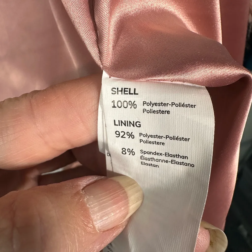 Cupshe  Pink Soft Fringe Open Front Lined Jacket Size Small EUC - Image 5