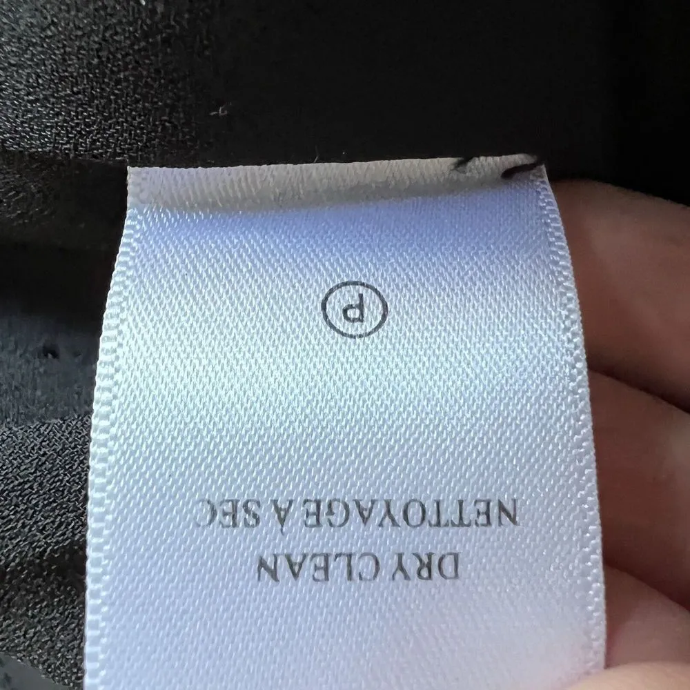 ALC‎ Haven 100% silk Dress Rusched Silk Floral Chiffon Print Black Lined - Image 13