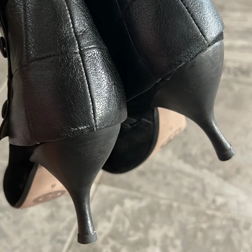 Clarks Suede Leather Calf Boots, Black Size UK 8 Medium - Image 8