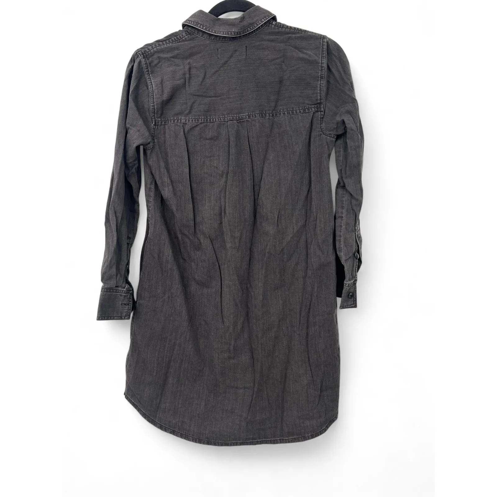 Madewell Black Denim Shirtdress Size XS Colton Wash Gray Pockets Button Down - Image 11