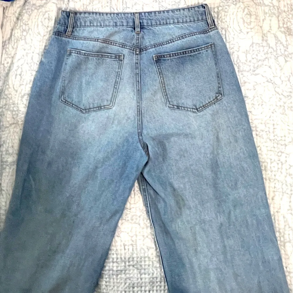 Women’s tgla Jeans Size 29 US Size 8 Wide Leg Button Fly Blue - Image 5