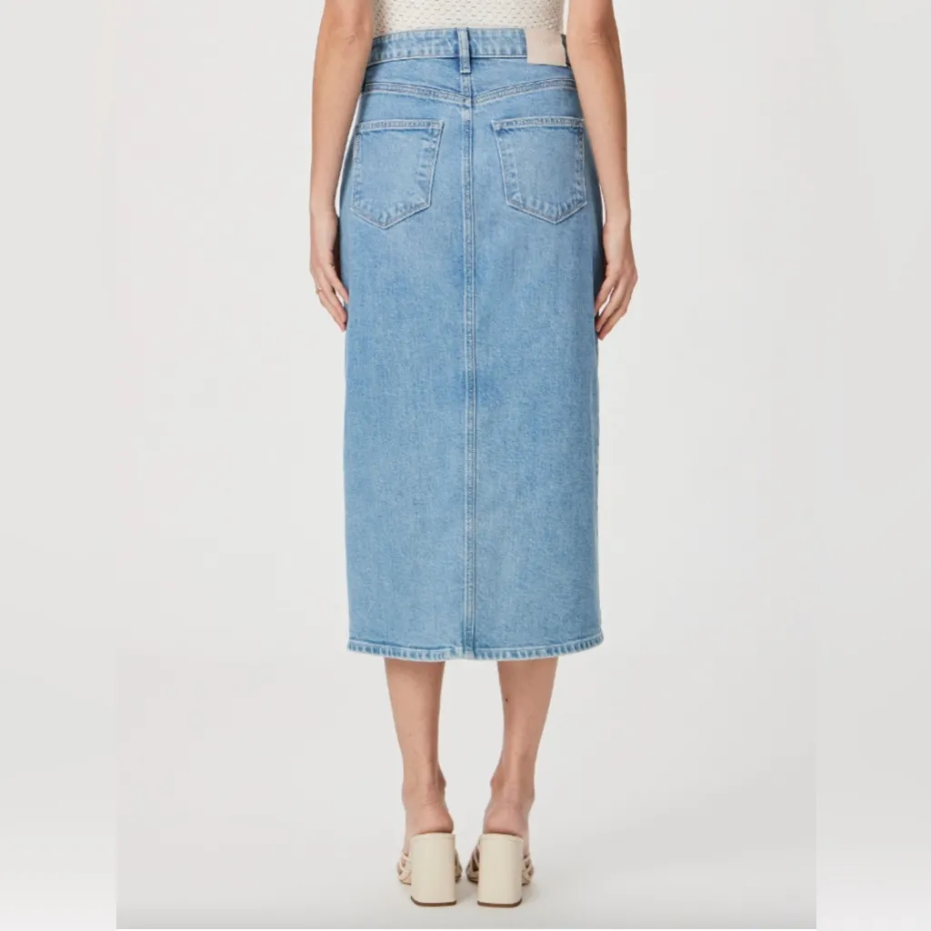 PAIGE Light Blue Denim Skirt - Image 3
