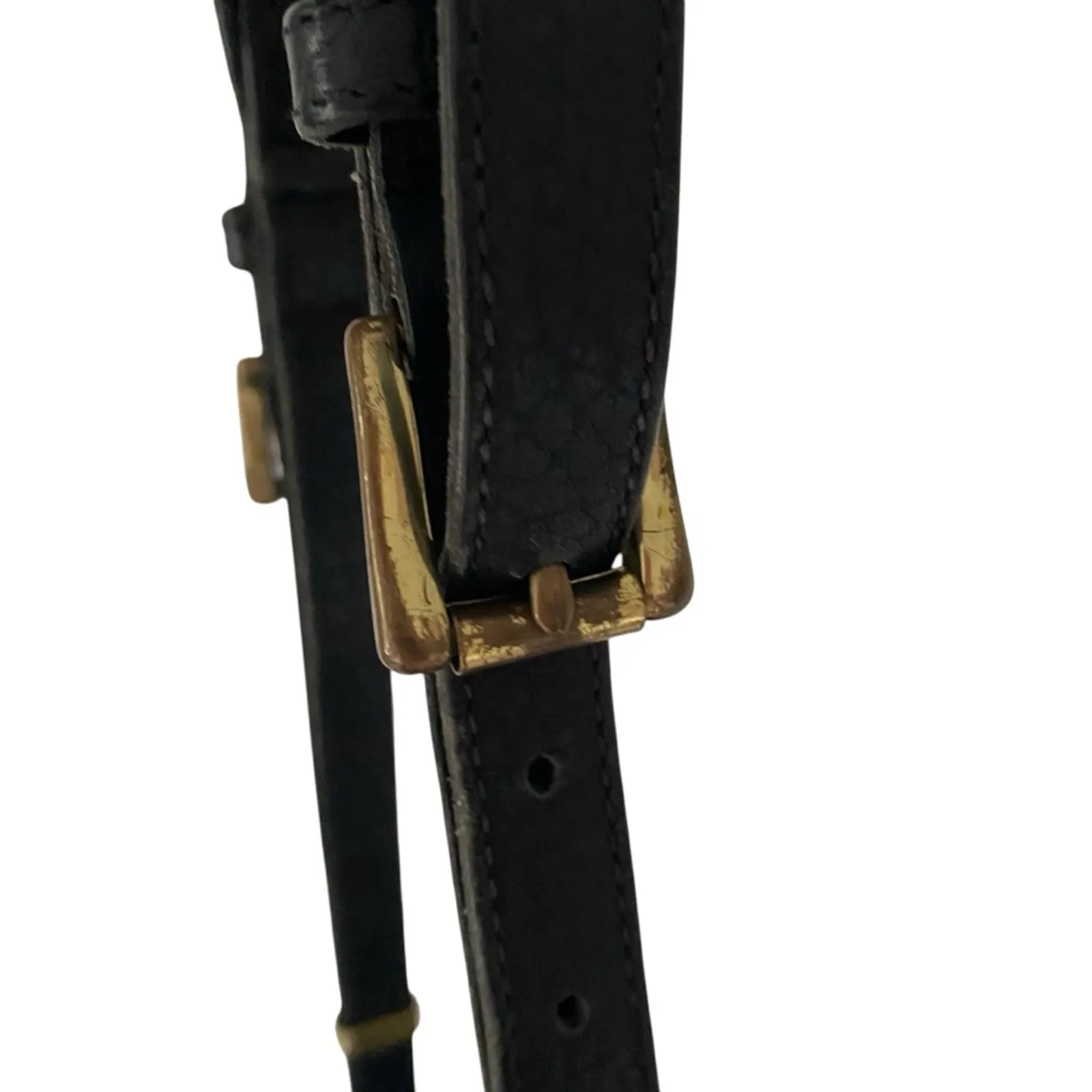 Dooney and Bourke Vintage Black Leather Pebbled Bucket Bag Purse - Image 7