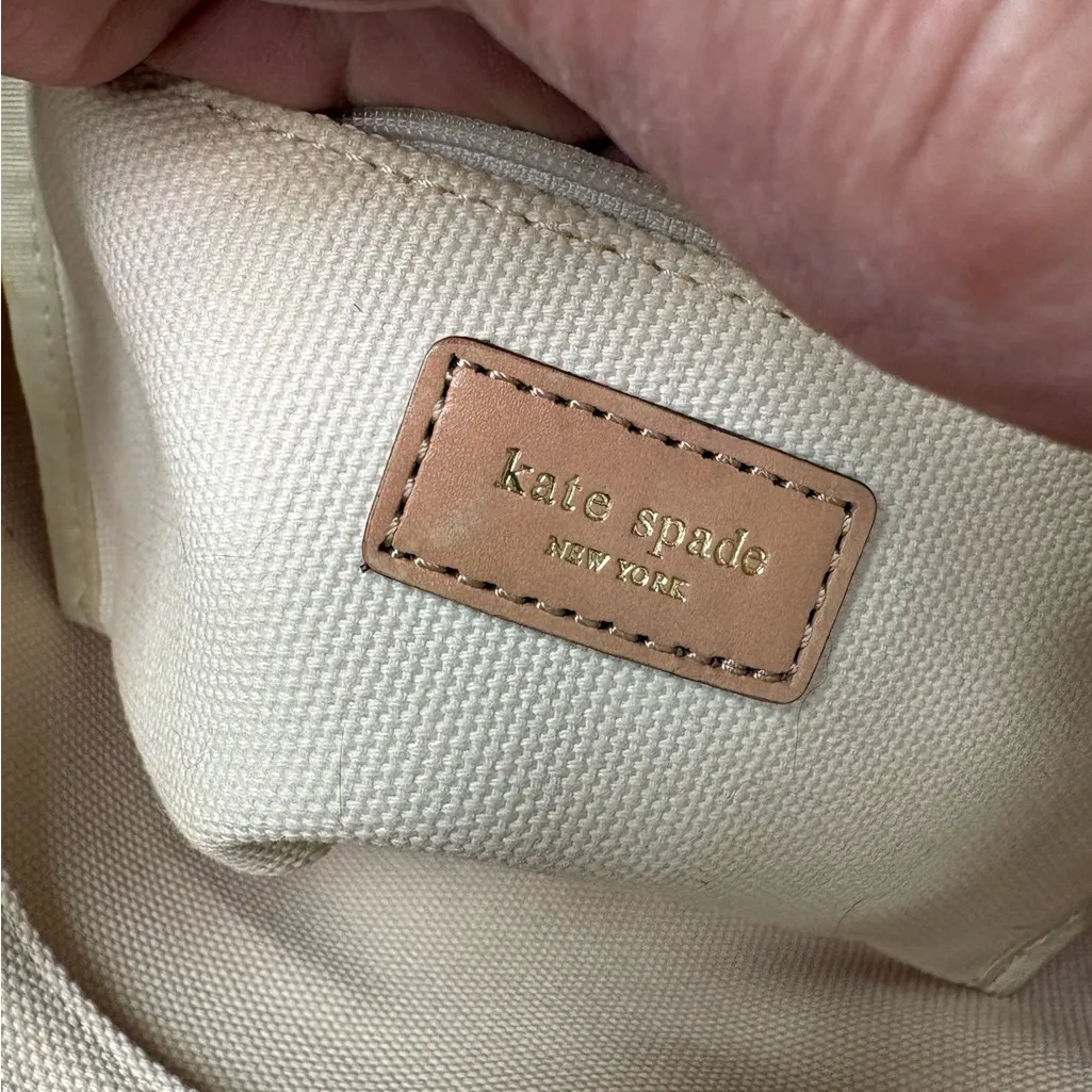 Kate Spade New York Red & Pink Canvas Mini Tote Bag Canvas Colorful Shopper Tote - Image 5