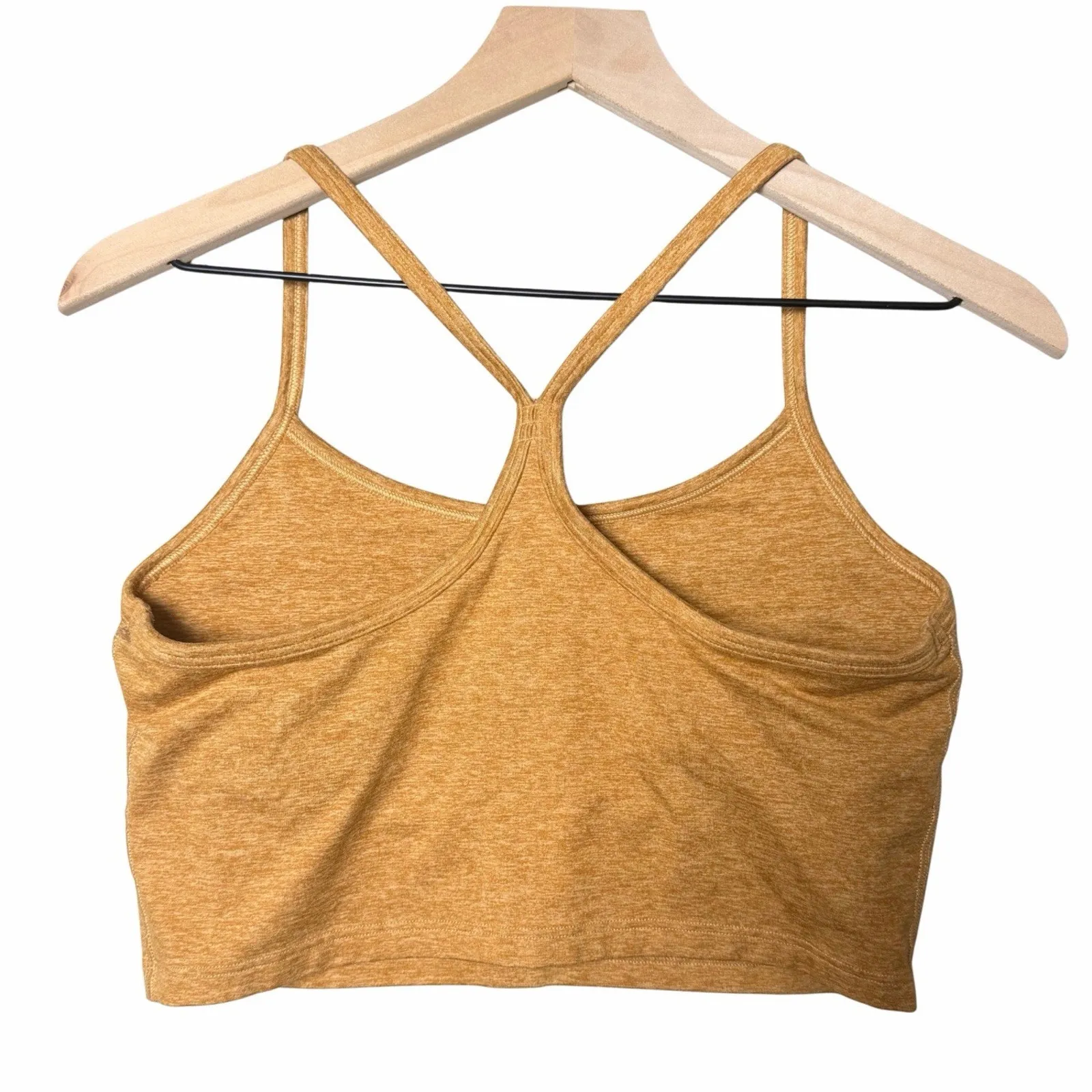 Aerie OFFLINE The Hugger Longline Racerback Sports Bra Dark Nude size L - Image 2