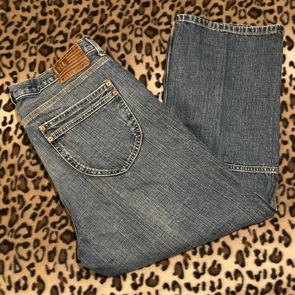 GUC RALPH LAUREN POLO Jeans Women’s Size 14 RL Polo Cropped Jeans Blue - Image 8