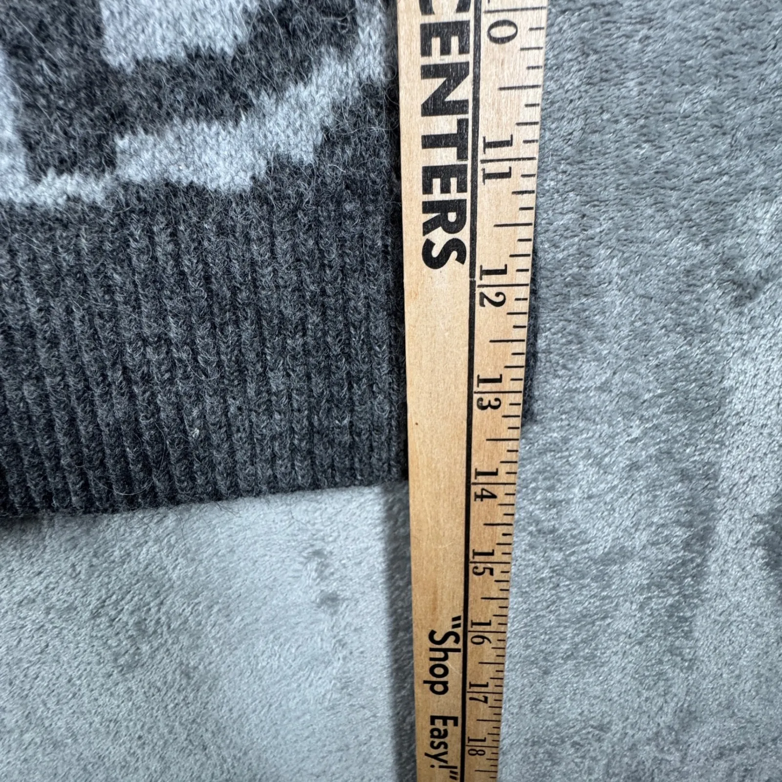 Zara Sweater Zebra Print Knit Hoodie Drawstring Pullover Neutral Gray Size M/L‎ - Image 9