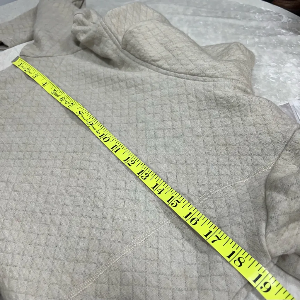 KUHL Women's Athena Pullover medium Cowl Neck Waffle Knit Sweatshirt merino wool - Image 8