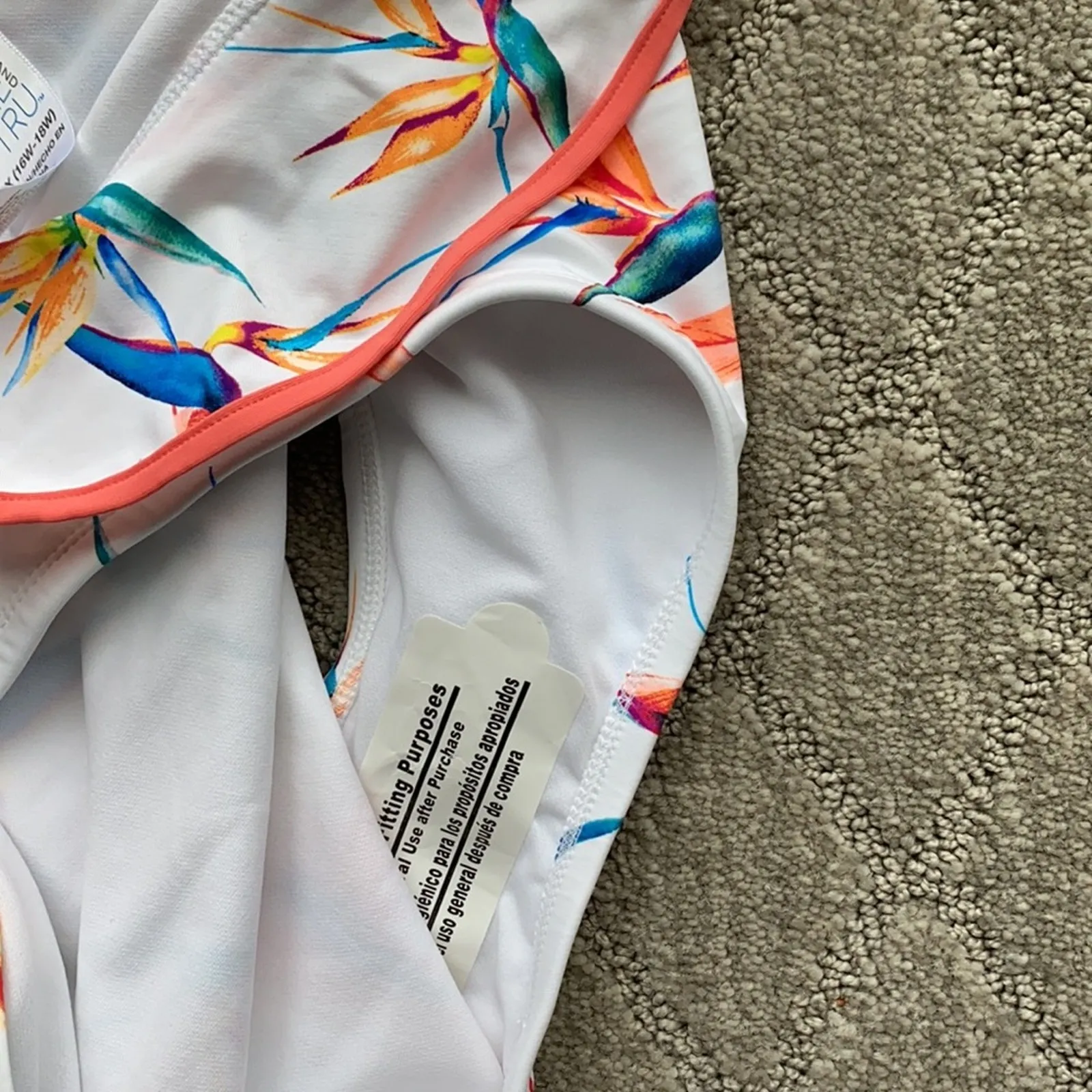 Time and tru high waisted swim bottom summer lake beach sunbathing size 1X 16 - Image 5