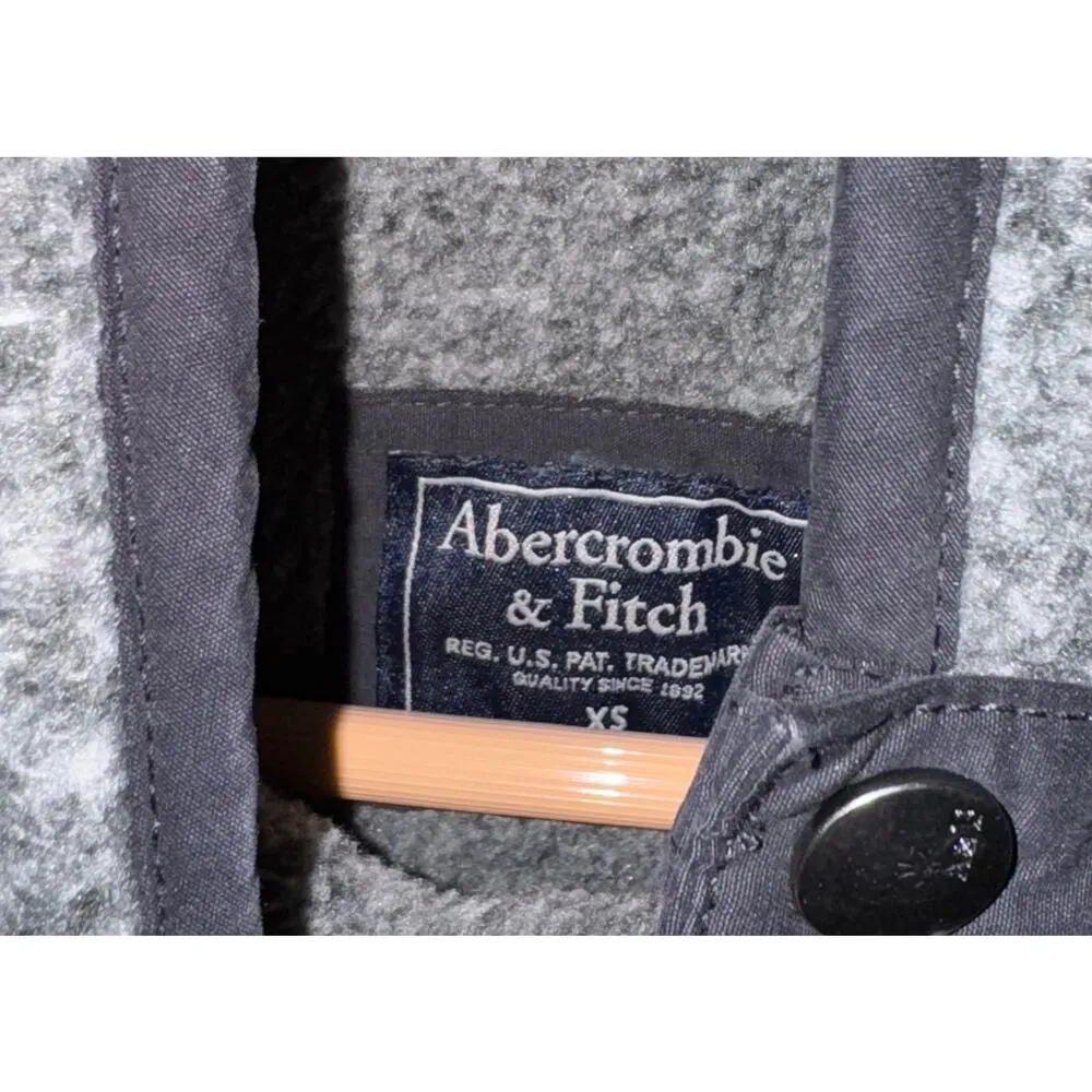 Abercrombie & Fitch Quilted Fleece Pullover Sweatshirt Mock Neck XS Equestrian - Image 5