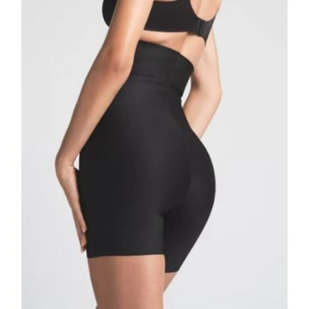 NWT SKIMS BODY HIGH-WAISTED MID THIGH SHORT ONYX S - Image 2