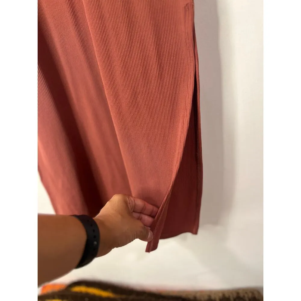 Abercrombie & Fitch Ribbed Midi Tank Dress Salmón Pink M - Image 7