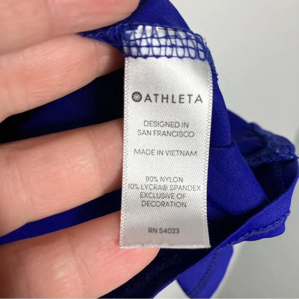 Athleta  long sleeve open back top blue‎ purple size small - Image 4