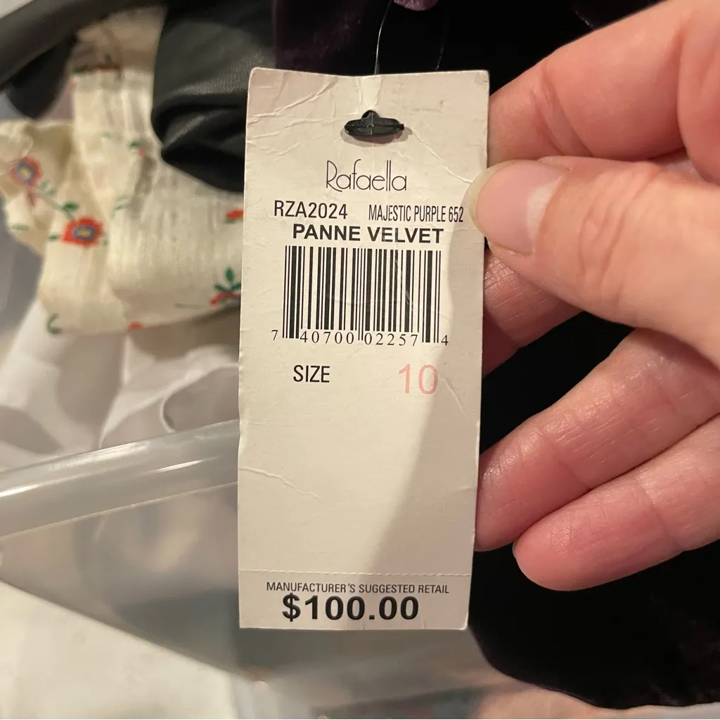 Deep purple rain velvet whimsigoth holiday swanky silk wide leg pants NWT - Image 13