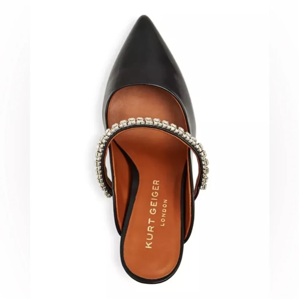 Kurt Geiger BLACK Duke Embellished High Heel Mules, Size EU 39 EXCELLENT! - Image 8