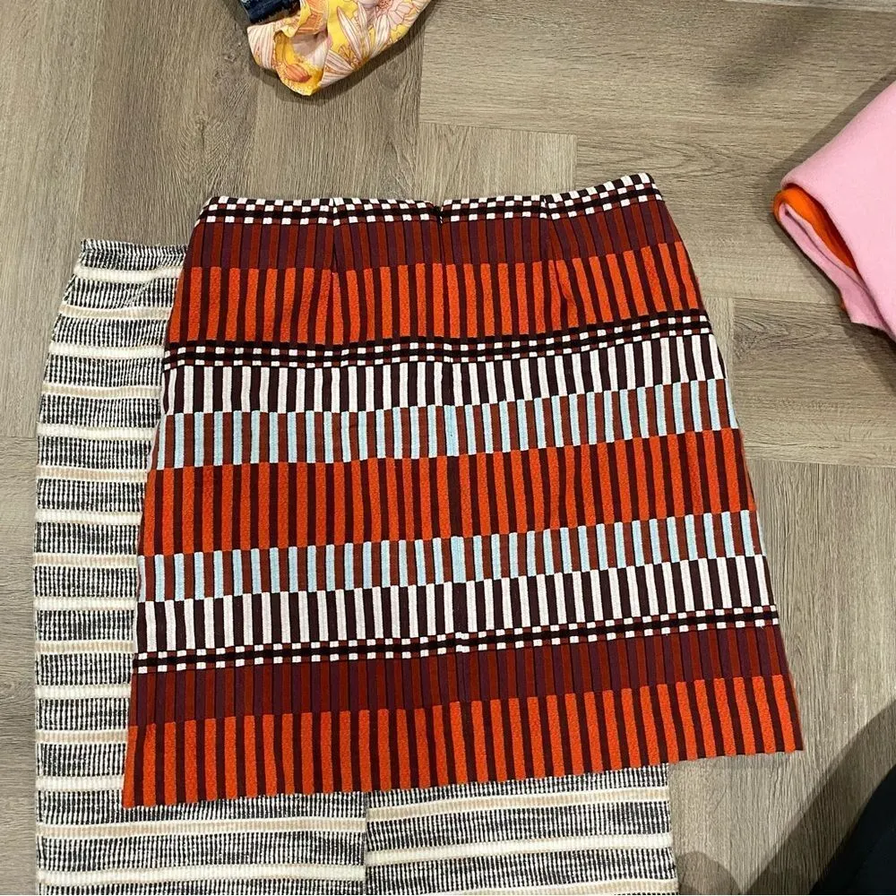 Ann Taylor Colored Striped A-Line Skirt Size 10 - Image 5