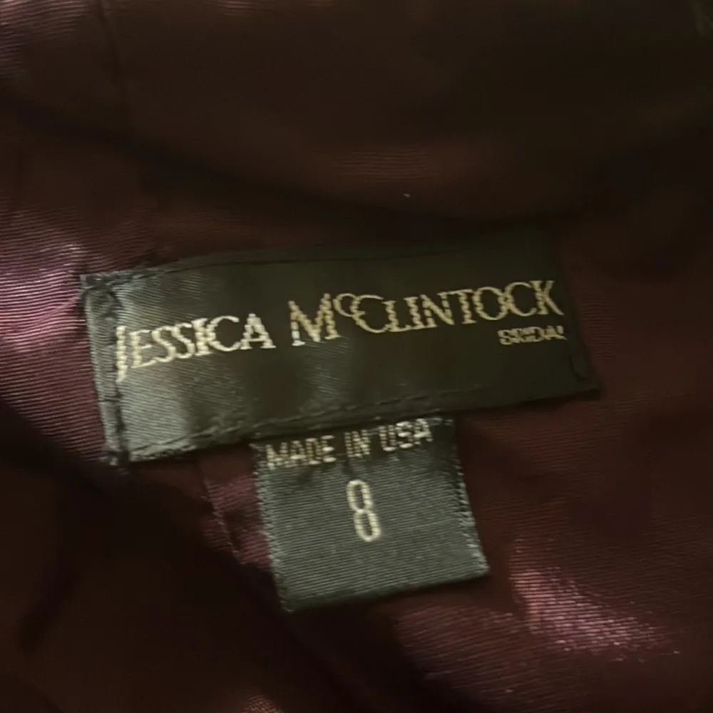 Jessica McClintock Bridal Long Dress  purple Lace USA sz  8 - Image 5