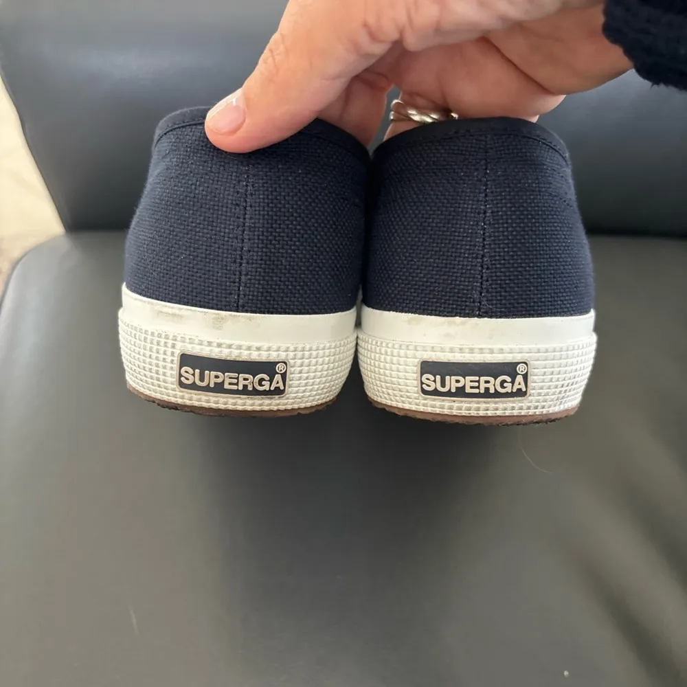 Superga Navy Athletic Shoes Canvas Lace-Up - Image 3