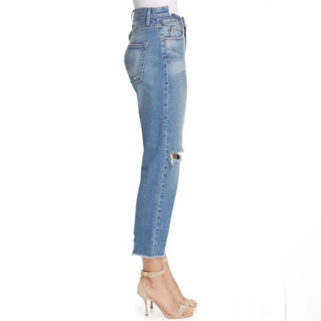 Alice + Olivia Amazing Double Waist Jean in Try Me Denim Size 24 - Image 4