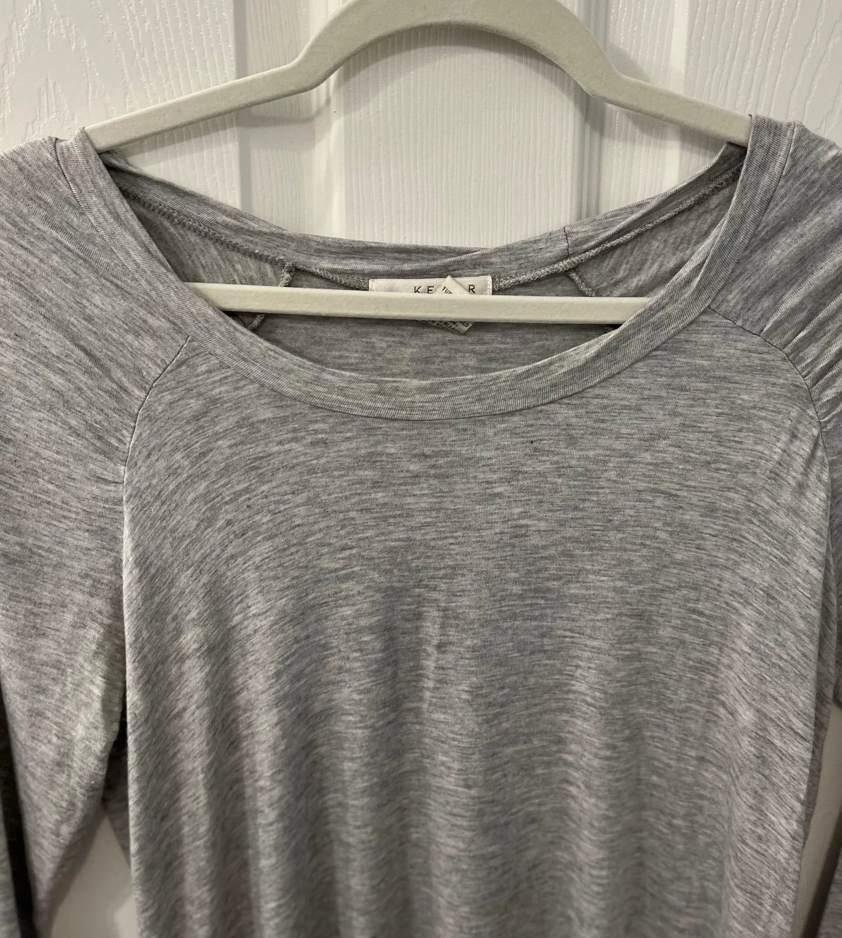 Kenar Light Gray 3/4 Sleeve Size Medium Top - Image 2