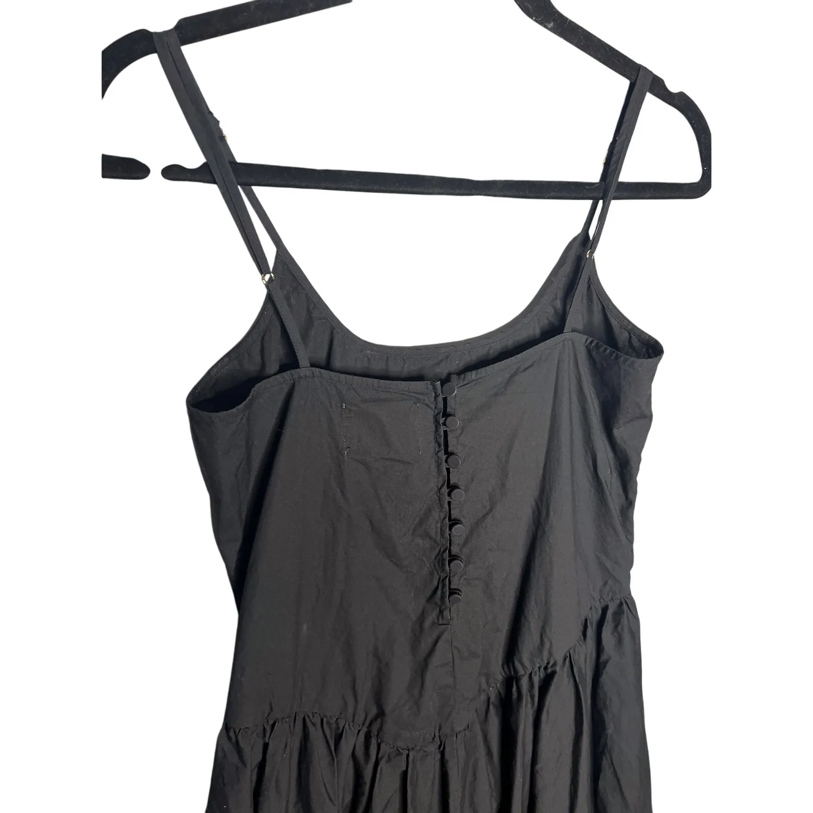 Citizens of Humanity Ari Midi‎ Dress Size XS in Black Cotton Drop Waist Loose - Image 8