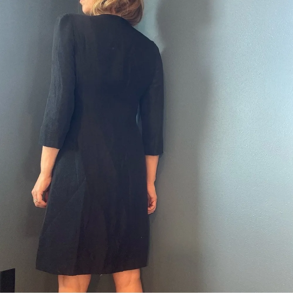 Tombolini Made in Italy Black Dress with Matching Jacket Italian Size 42 - Image 2