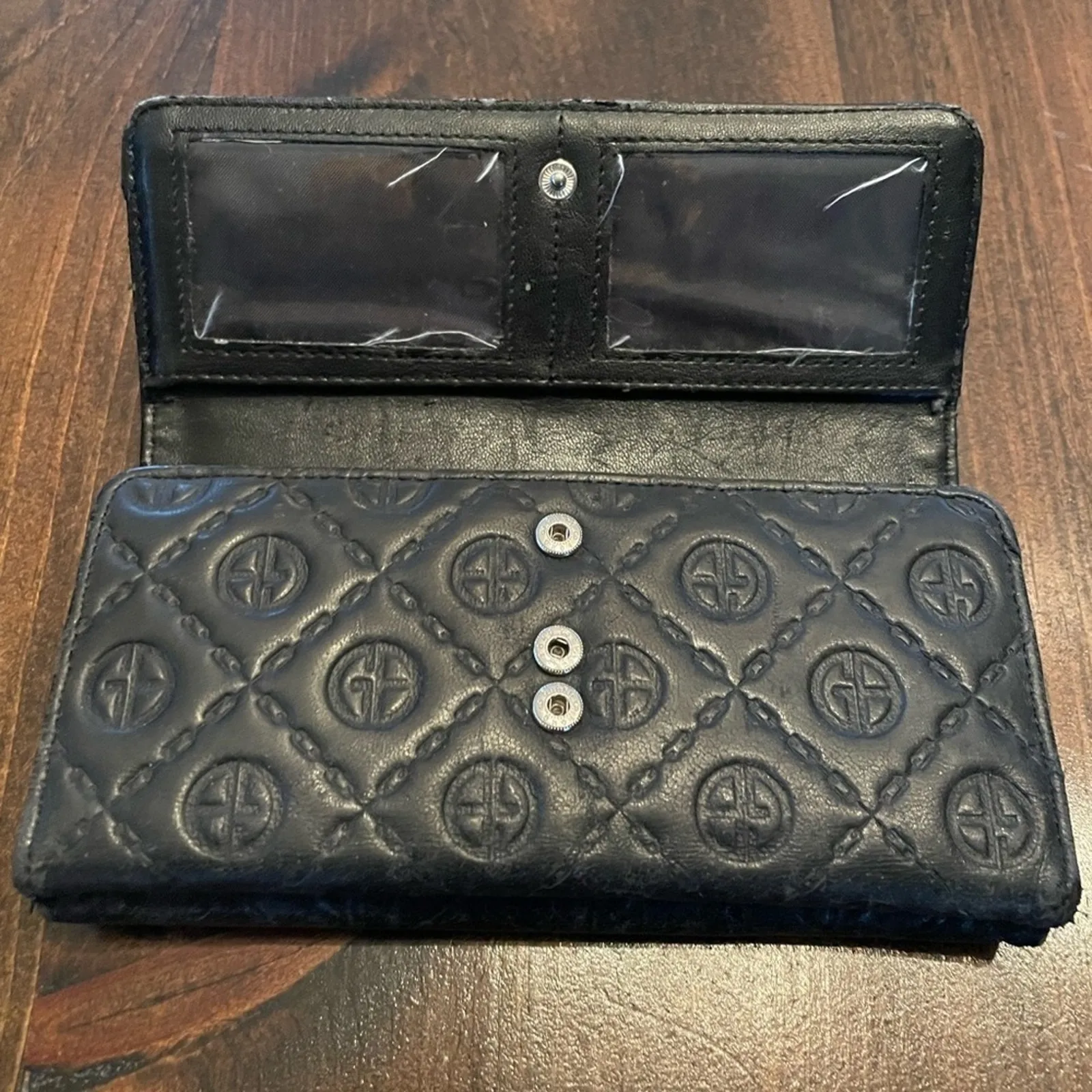 ⭐️ Black Casual Women’s Button Closure Wallet Compartments Cards Money Change‎ - Image 2