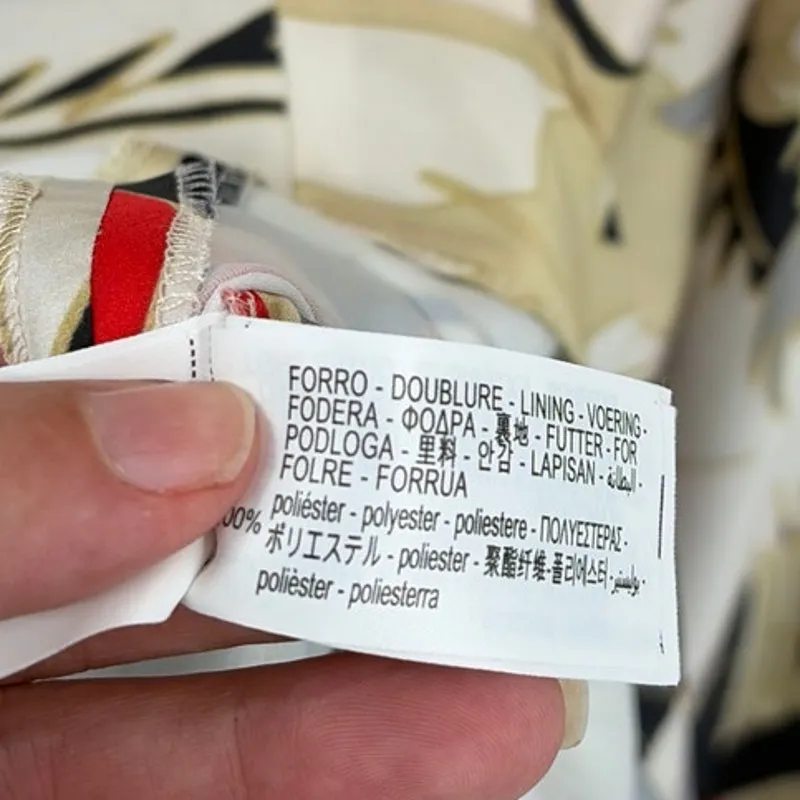 Zara Abstract Midi Dress Sz XS Modern Artsy Satiny High Neck Modern Minimalist - Image 12