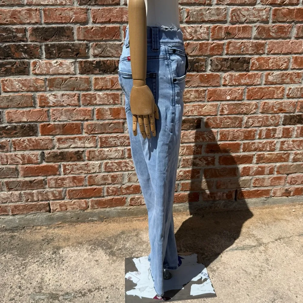 Wrangler Vintage 1990s UltraFlex Blue Flare Wide Leg Jeans 1% spandex /. 34 x 30 - Image 7