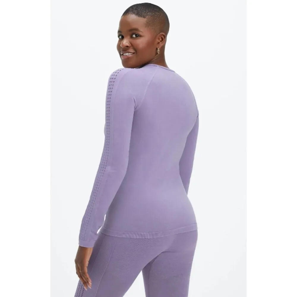 Fabletics Washed Violetta Sync Seamless Long-Sleeve Tight Compression Top Sz M - Image 7