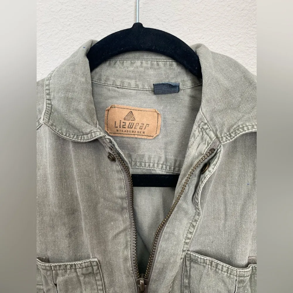 Vintage Lizwear One Piece Splatter Cut Off Romper, Small - Image 2