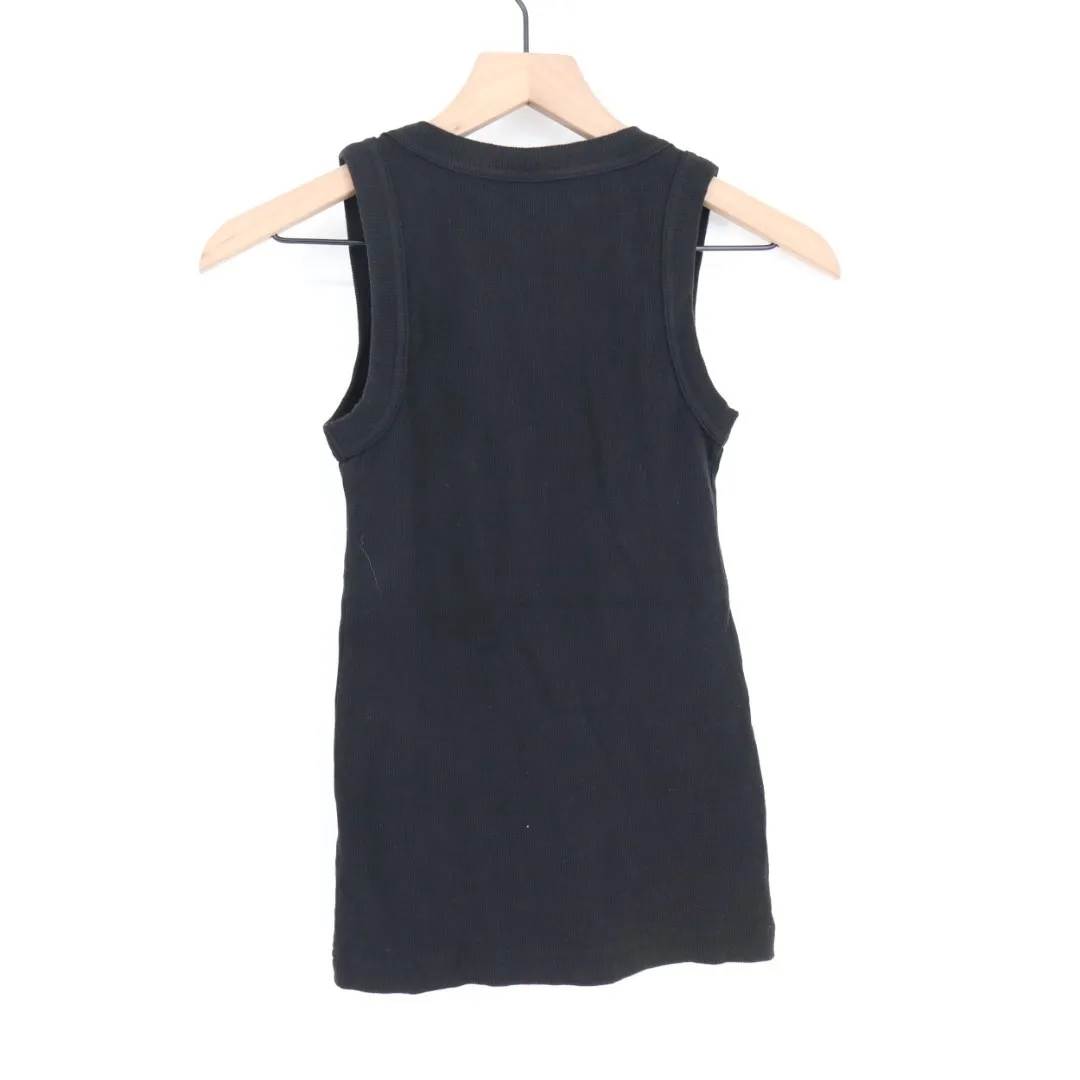 American Giant Black Ribbed Tank Top XS Made in USA Cotton Made in USA - Image 6