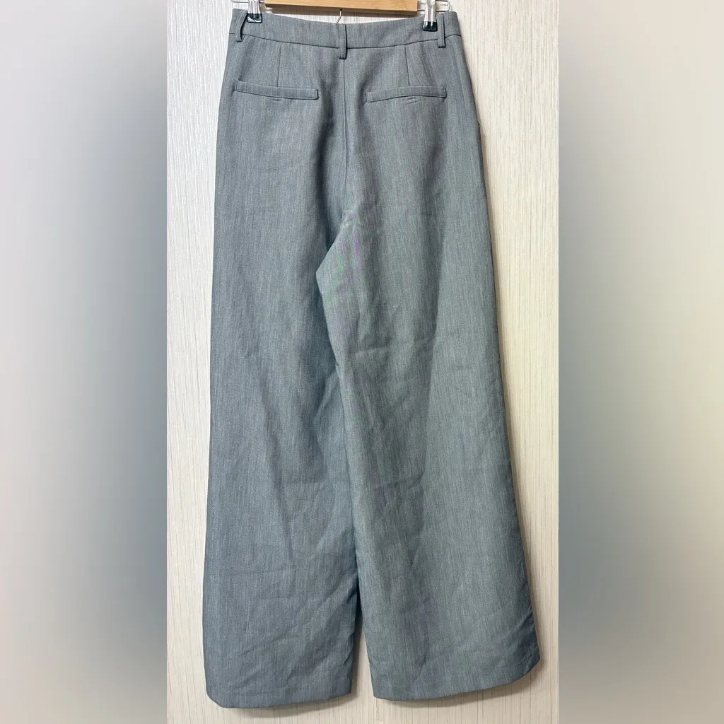 NWT Lulus High-Waisted Wide-Leg Trousers Gray Size S - Image 2