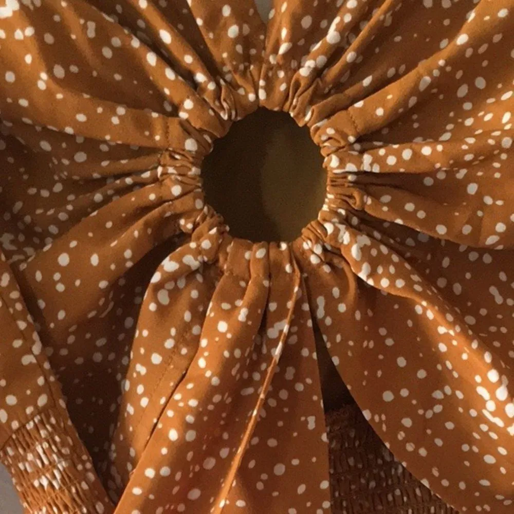 VICI x Jill • Rust Polka Dot Cut out with Tie - Image 6