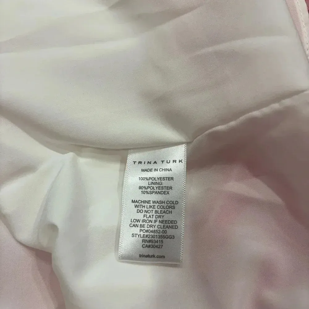 Trina Turk Zuri 2 Pink Striped Mini Dress NWT Size L - Image 8