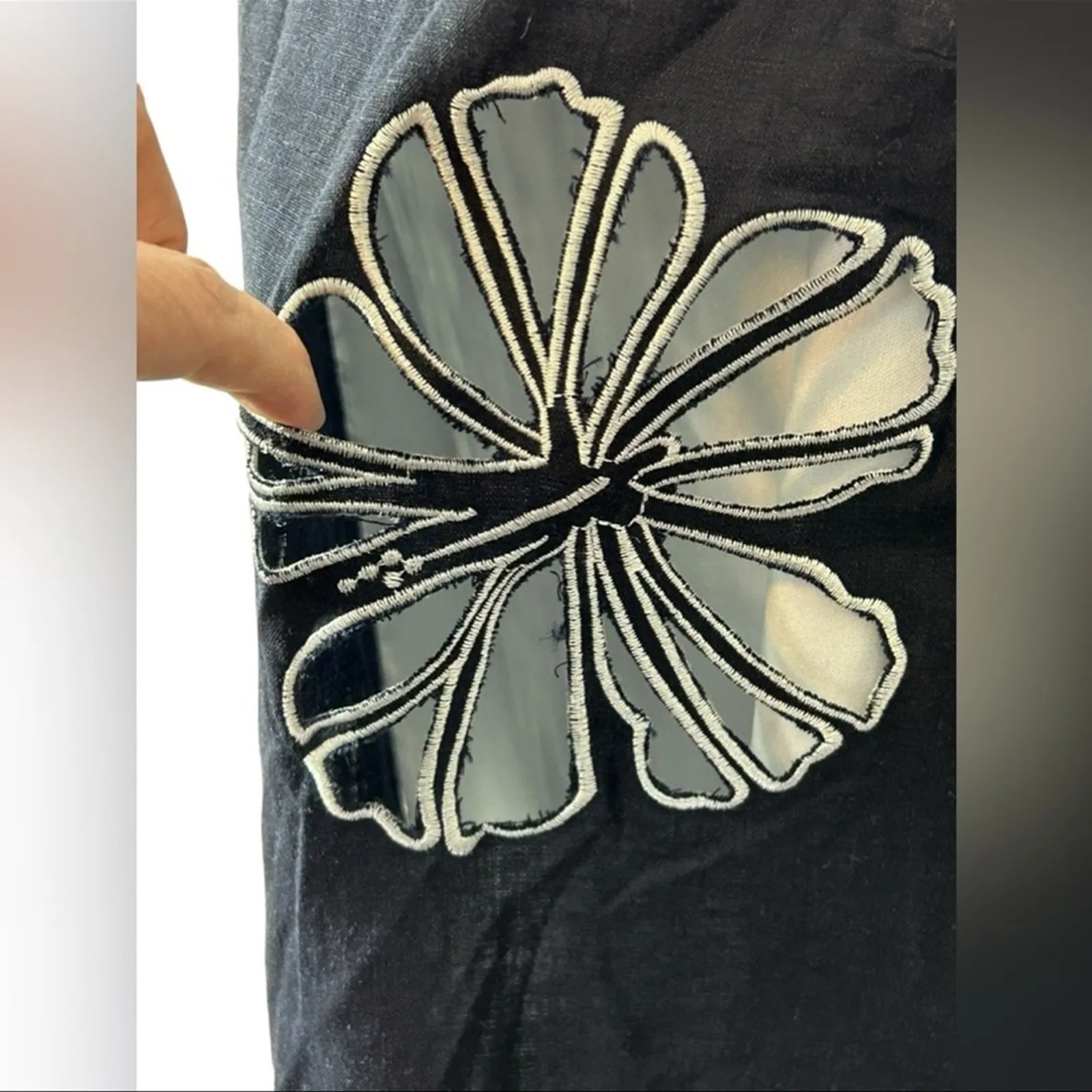 Nina Leonard Floral Cutout Sleeveless Linen Blend Midi Dress Size 10 NWT - Image 11