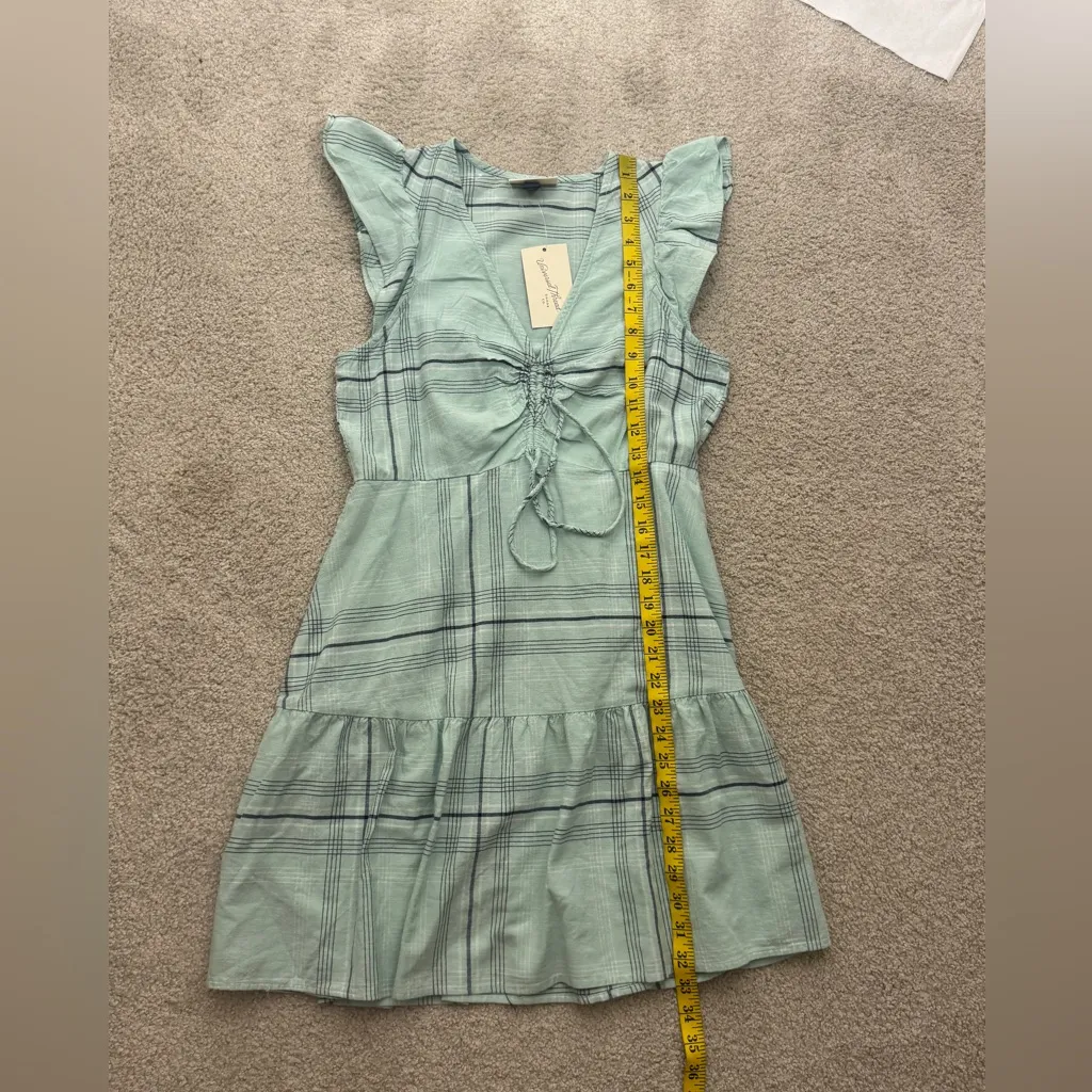 NWT Universal Thread Plaid Ruffle Sleeve Dress - Image 7