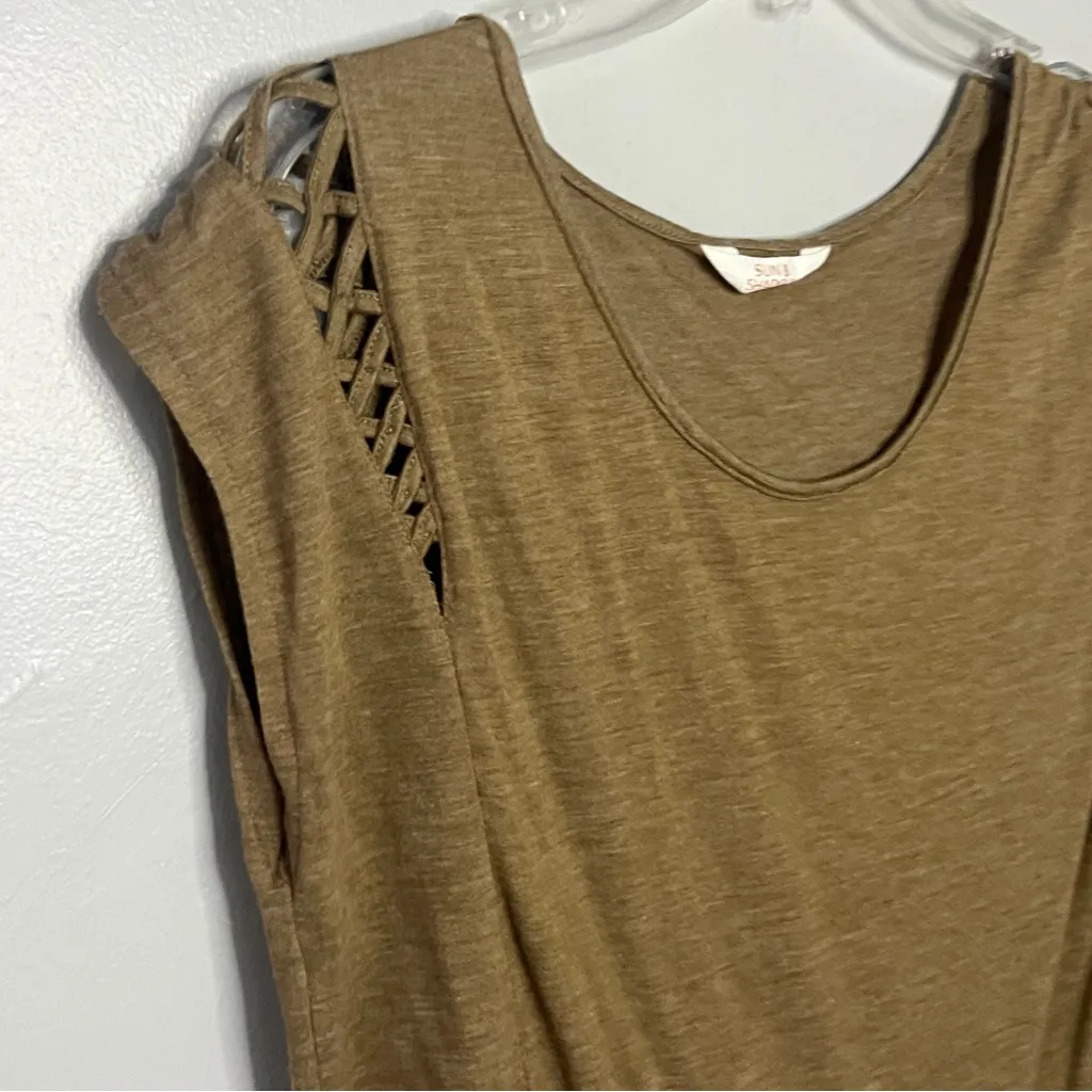 Sun & Shadow Olive Short Sleeve Tee - Image 3