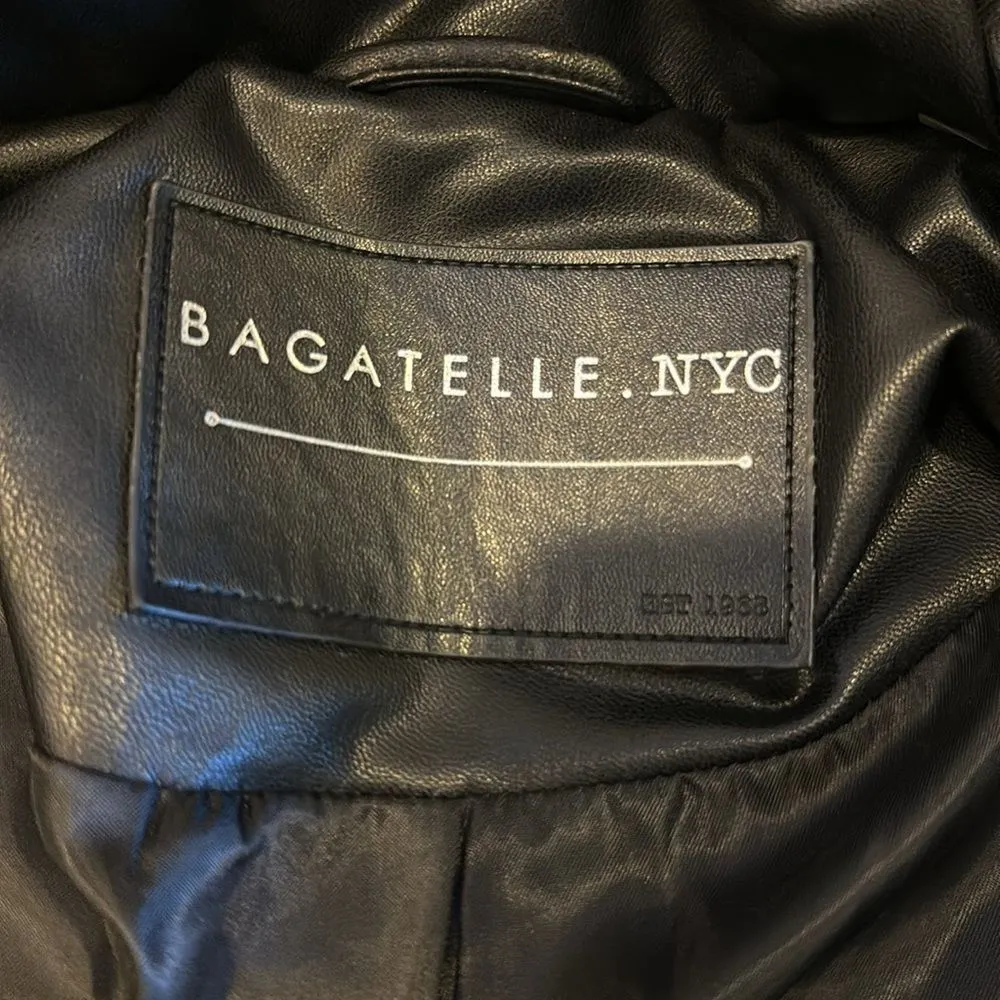 Bagatelle, NYC Women’s Faux Leather Black Puffer Jacket - Size XS - Image 7