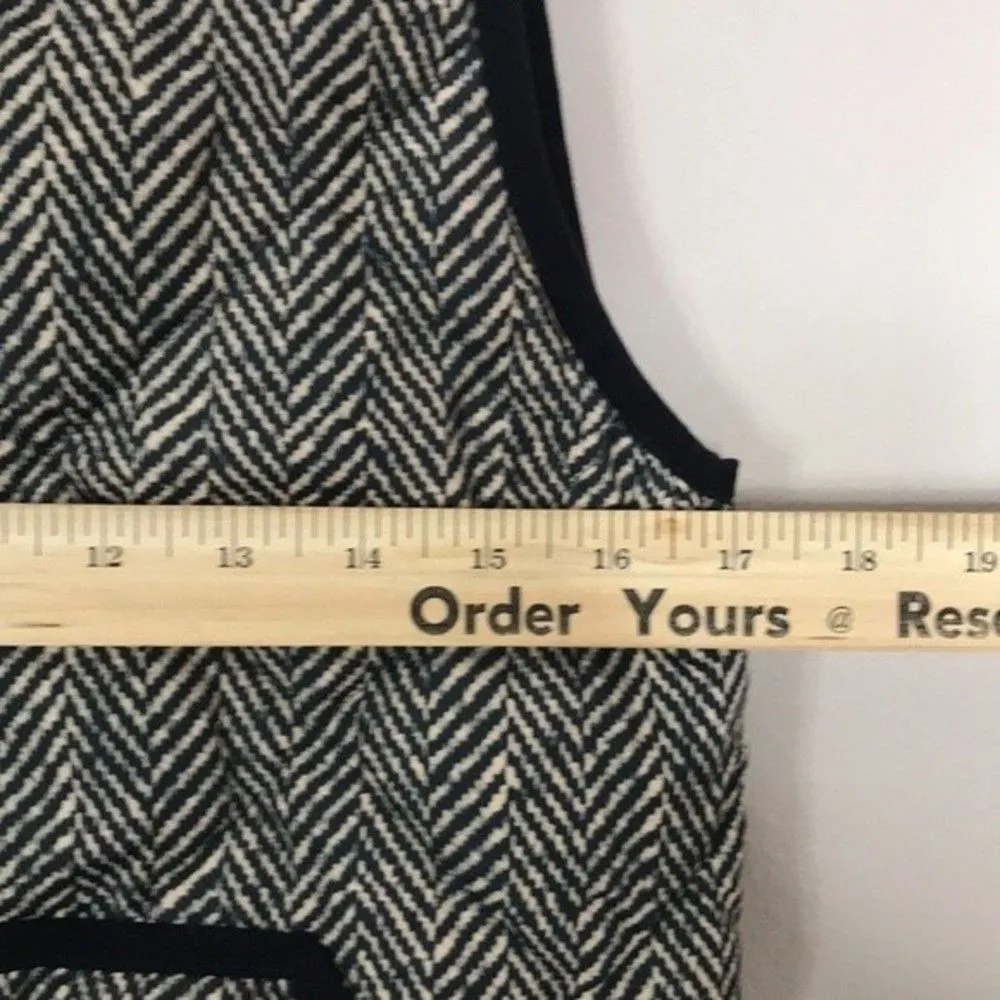 J. Crew ladies lightweight puffer herringbone zip cozy vest size xxs  S 60% down - Image 4