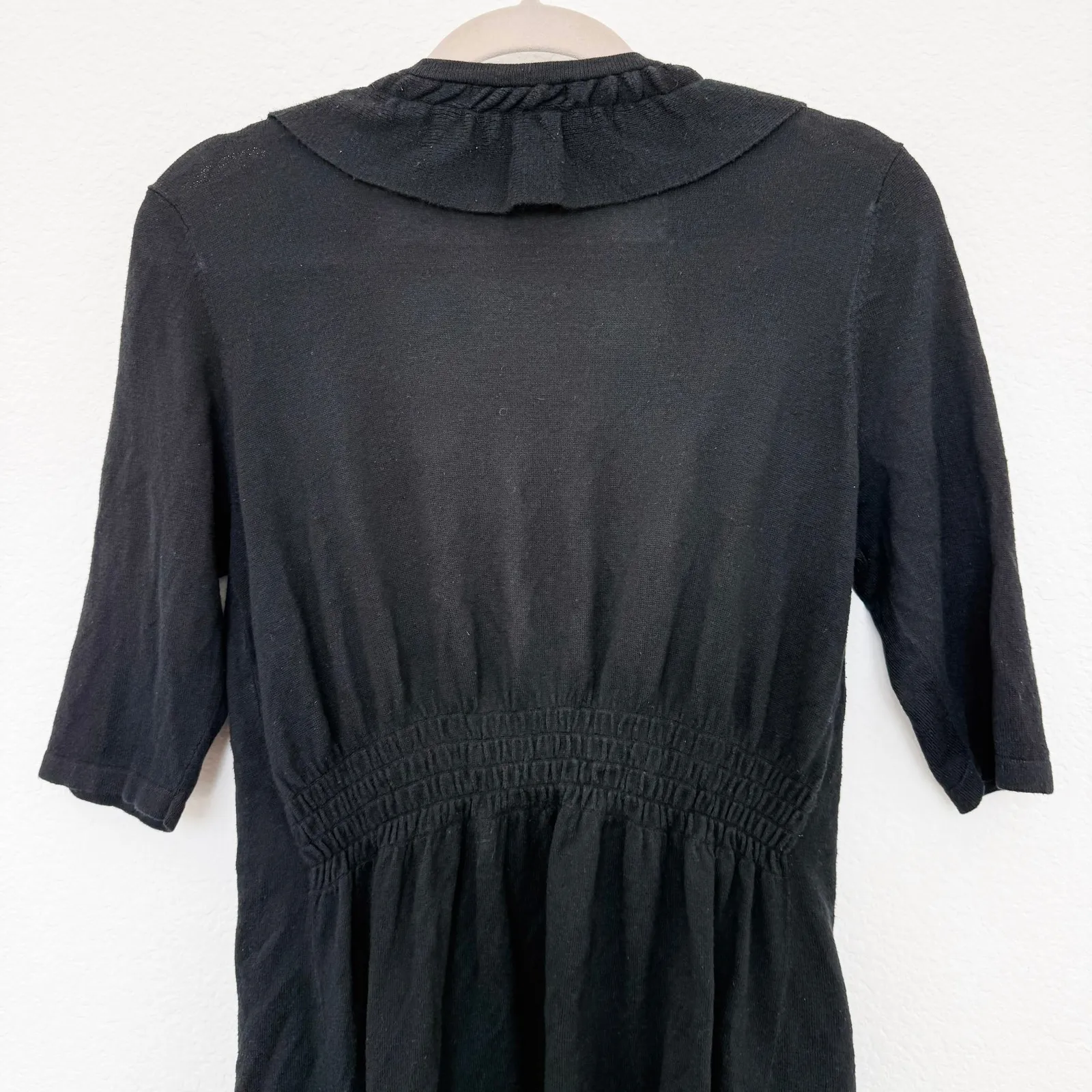 Y2K The Limited Womens Cardigan Sz L Black Ruffle Front Whimsigoth Fairy Grunge‎ - Image 7