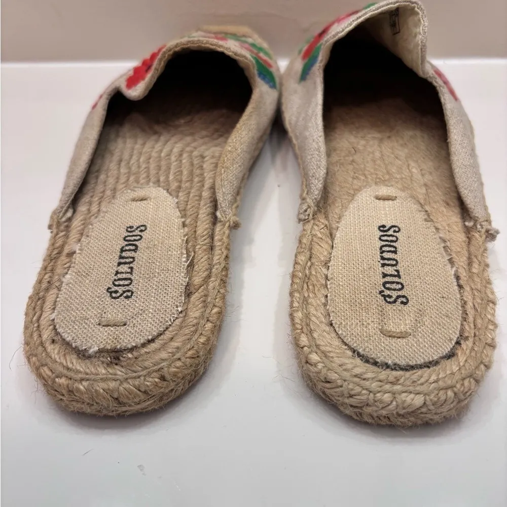 Soludos Embroidered Ibiza Mules in Sand Multi Floral SZ (7) Shoes, Espadrilles - Image 3