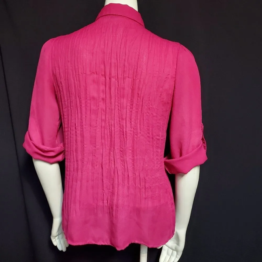 New Directions Pink Button Down Top (SP) Size undefined - Image 4