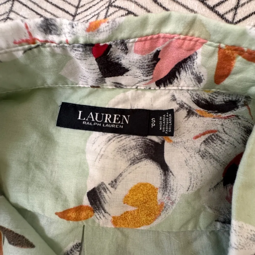 Lauren Ralph Lauren Black Label Women’s Floral Cotton S Shirt (Multi) Green - Image 10