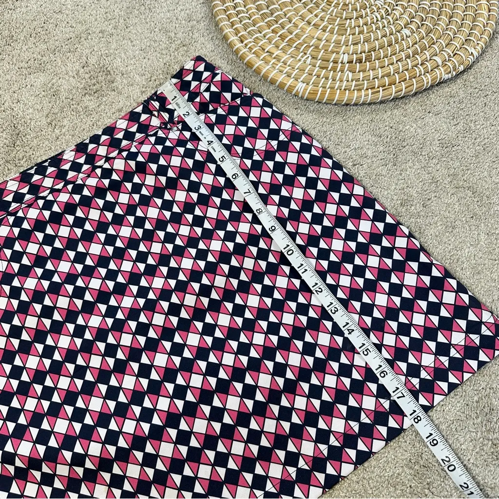 Nvo by Lanctot Women’s Navy Blue Diamond Patterned Poly Spandex Golf Skort 10 Pink - Image 9