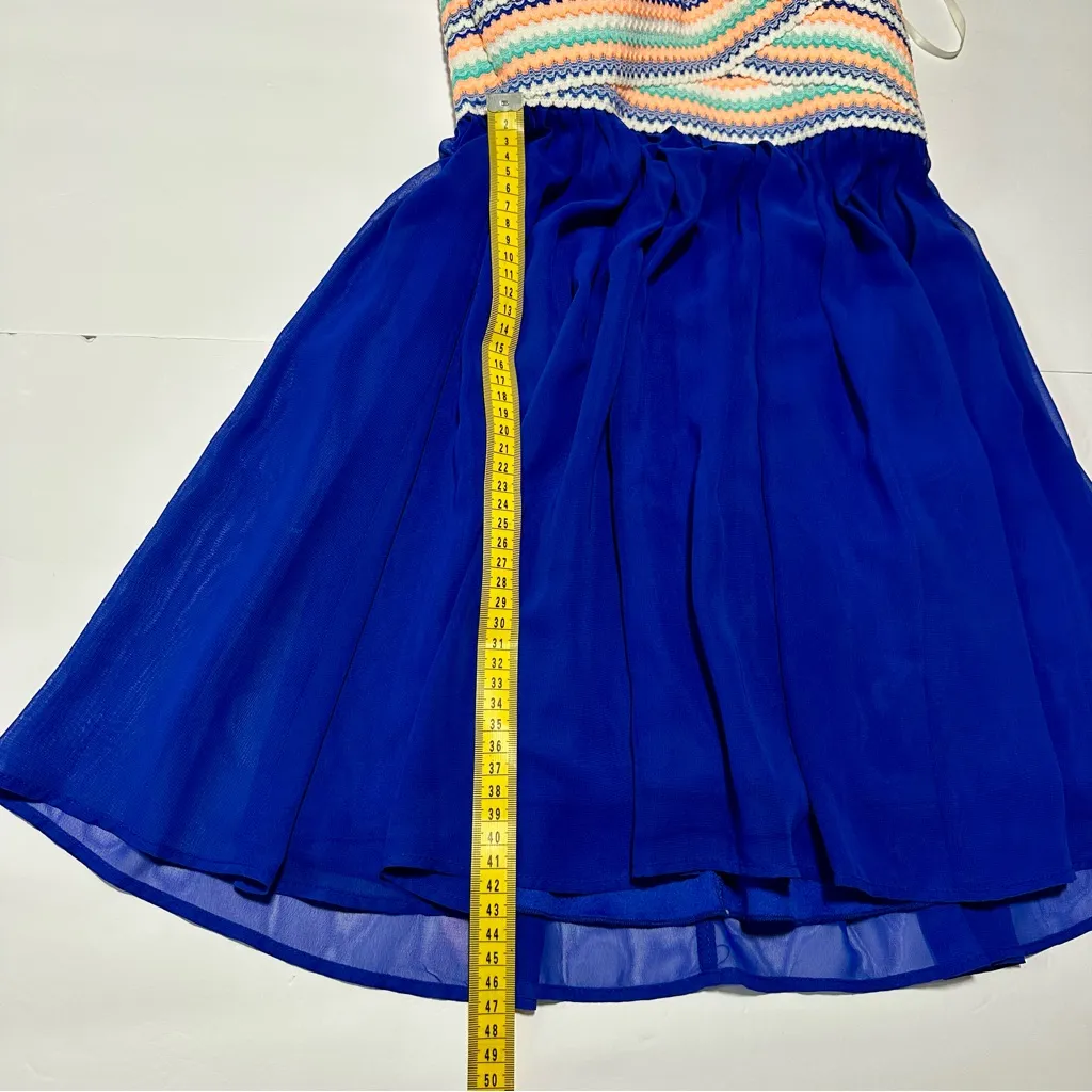 B Darlin Cream and Pink Zigzag Dress - Image 6