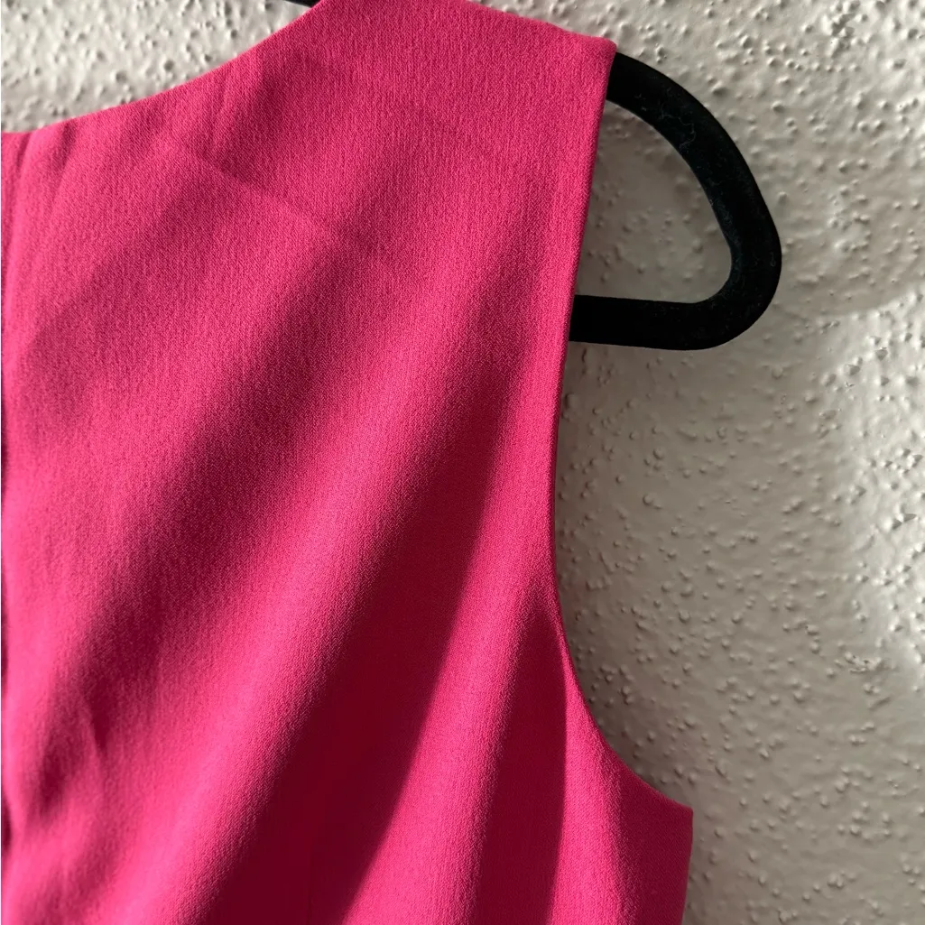 Jones Studio Pink Pleated Sheath Midi Dress Size 12 - Image 5