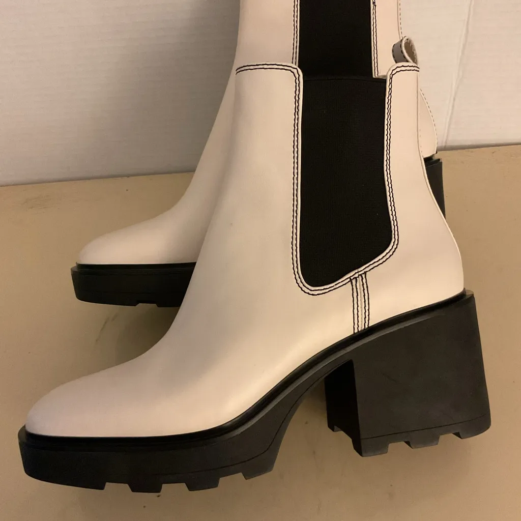 Michael Kors Black and White Heeled Boots - Image 5