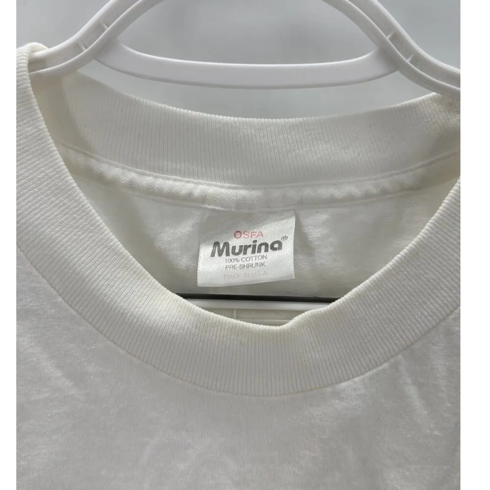 Vintage 90s 80s cat coffee night shirt size S/M cat lover crazy cat lady White - Image 3